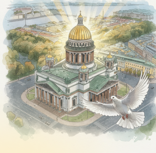 Ключарь Исаакиевского собора поздравил ректора СПбГУТ с Пасхой