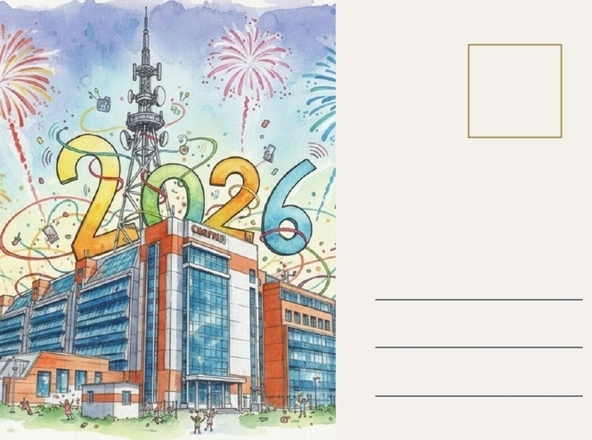 Студенты СПбГУТ разработали новогодние открытки в рамках учебного курса